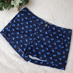 🚨NEW J Crew Blue Abstract Sailboat Chino Shorts